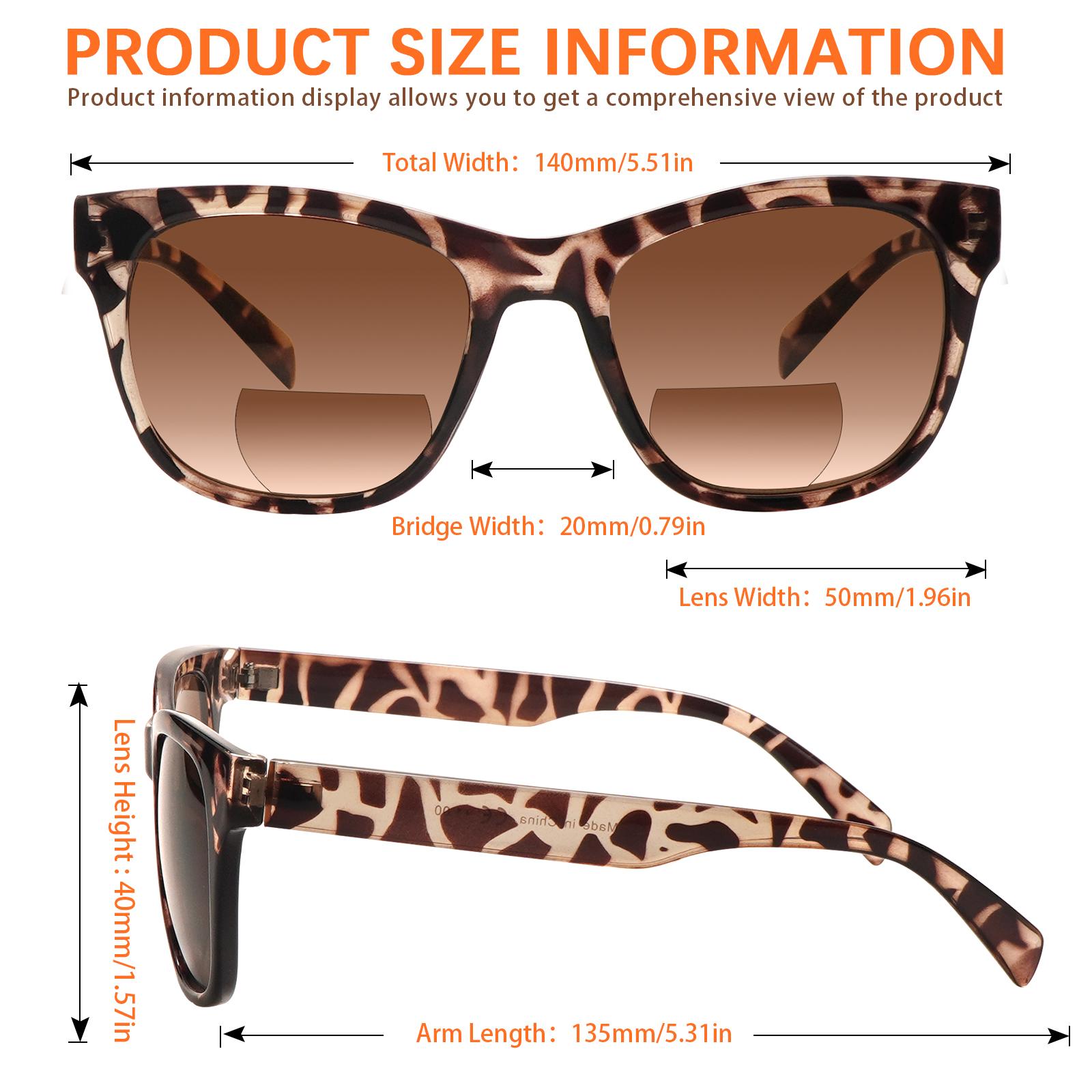 4-Piece Set Of Bifocal Anti-Blue Light Reading Sunglasses, Suitable For Both Men And Women. A Stylish Accessory Featuring Light-Blocking, Durable Lenses, Suitable For Summer, Outdoor Activities, Vacations, Fishing, And More.