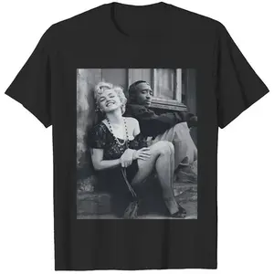 Marilyn Monroe and 2Pac Cotton Unisex Tshirt Streetwear zt01