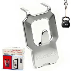 Claw Drywall Picture Hangers, Heavy Duty 55LB No  Wall Hooks for  Pictures, Mirrors & Art Frames, Easy No Drill Installation,  -Free Hangers, 20-Pack (Renter Friendly)