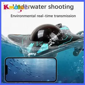 Boat Submarine with Camera Underwater 6CH Remote Control Wifi FPV Remote Control Boats Radio Control Toys for Boyts Kid Gifts