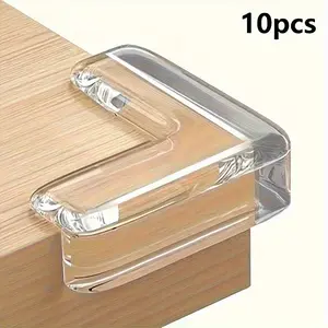 10 transparent silicone corner protectors, including power sockets and table edge protection devices