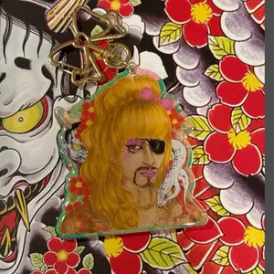 Yakuza goromi goro majima keychain, 3 inch large keychain with bow claw