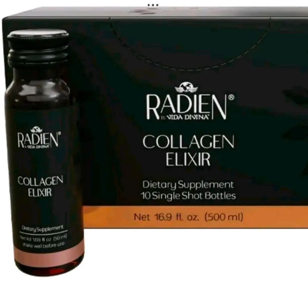 Vida Divina Radien Collagen Elixir 5000 mg Marine - Premium Quality Supplement for Health and Wellness - 10 Single Shot Bottles - Healthcare, Fitness