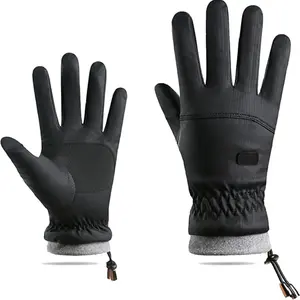 Men Water-Repellent Cold-Weather-Gloves Touchscreen Windproof-Ski-Gloves Thermal-Fleece Cycling-Gloves Winter Outdoor