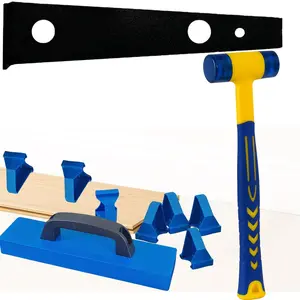LVP Installation Kit, Flooring Tools for Vinyl Plank/Hardwood/Laminate Installing, with 20 count LVP Spacers (1/4 & 1/2 inch), Heavy Duty Tapping Block, Pull Bar, Rubber Mallet