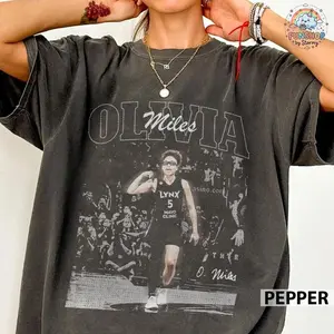 Olivia Miles Basketball Retro Comfort Colors Shirt