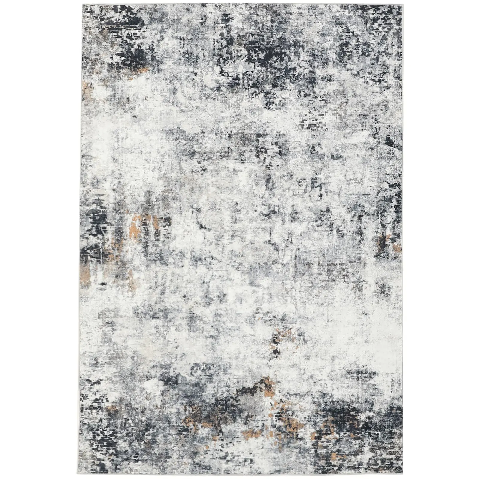 【GARVEE】Area Rugs: Versatile, Machine Washable, Stain Resistant, Anti-Slip Backing in Sizes (5'x7', 8'x10', 9'x12') and Colors (Gray, Navy) for Living Room, Foldable for Easy Storage and Maintenance