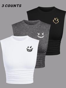 women's round neck tank top, casual sleeveless crew neck top for summer, ladies clothes for daily wear, going out tops, women's t shirts, cute tops