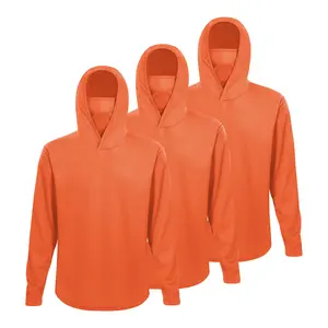 Men's Long Sleeve Shirts with Mask UPF 50+ Sun Protection Cooling Hoodie Fishing Shirt Hiking Cycling T-Shirts
