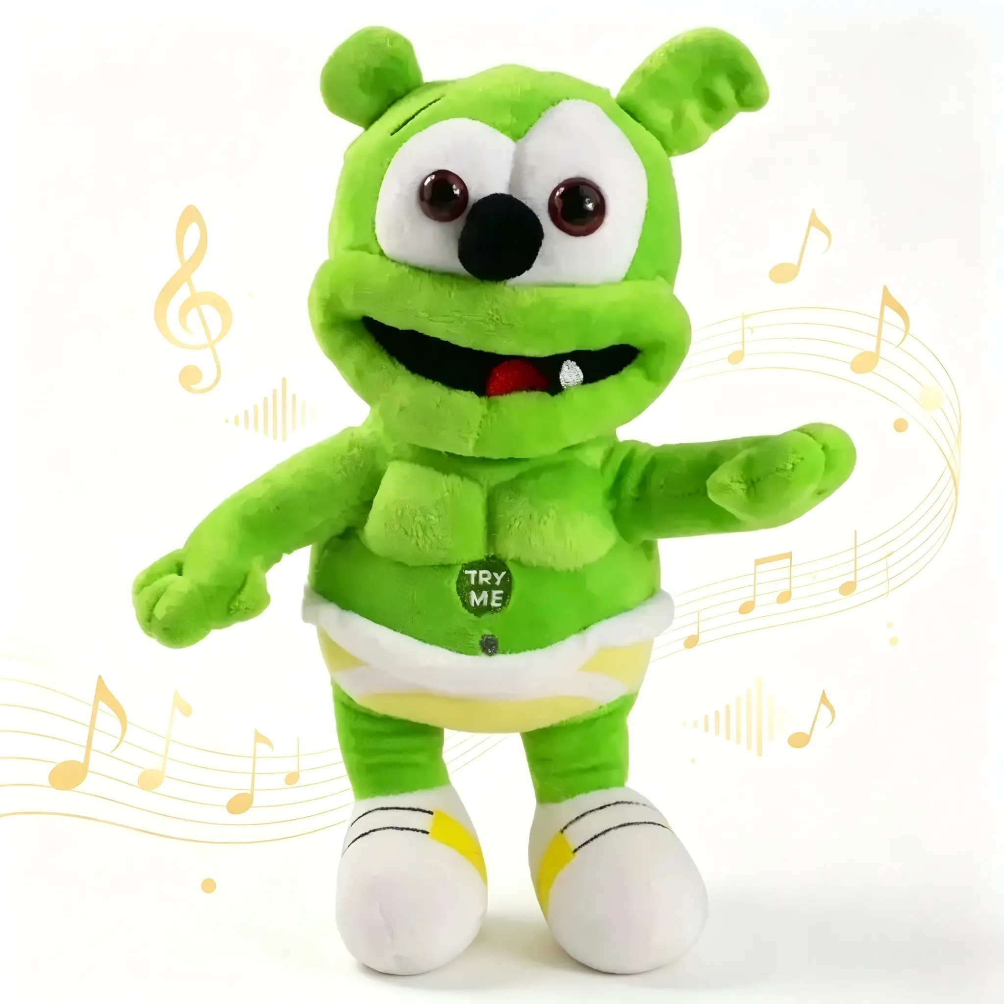 30cm /Singing Gummy Plush Toys With MusicVoice Gummy Bear Stuffed Dolls PelucheSounding Bear Plushie Toys Baby Toys for Kids