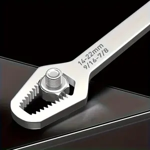 Multifunctional Dual Head Self-Locking Universal Wrench, Versatile Tool for Home Improvement & DIY Projects, Durable Hardware Accessory, Adjustable Wrench