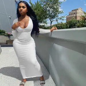 USBoutiqueCHIC Women's Slim Fit Long Sleeve Dress | Stretch Knit Bodycon Midi Dress for Fall, Elegant Daily & Party Wear