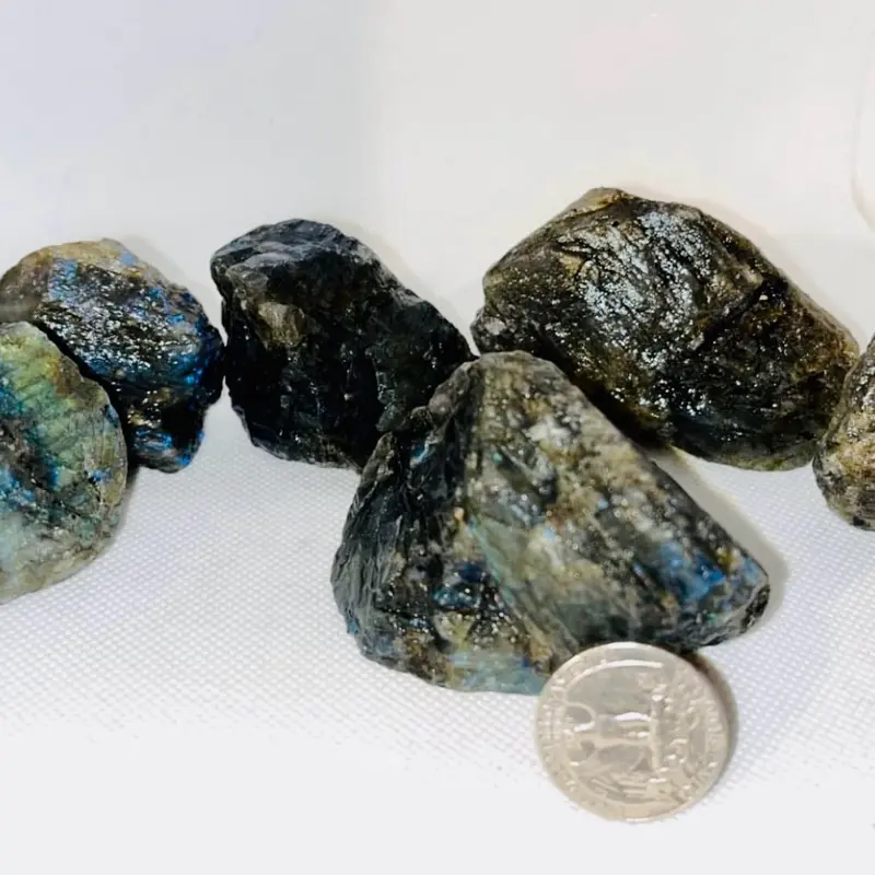 Raw Labradorite Natural Crystal - Unpolished Mineral Specimen for Crystal Collectors, Meditation