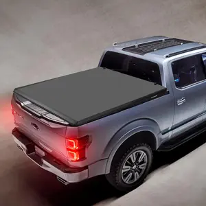 GARVEE Soft Tri-Fold Tonneau Cover for 2019-2024 Ford F-150 Fleetside Trucks, Fits 5.8' and 6.6' Beds, Durable and Flexible Truck Bed Protection
