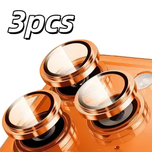 3-Piece Metal Camera Lens Protector - Suitable for iPhone 17/16/15/14 Covers - Simple, Practical, Drop-Proof, and Stain-Resistant, Accessories, Smartphone Camera Accessories