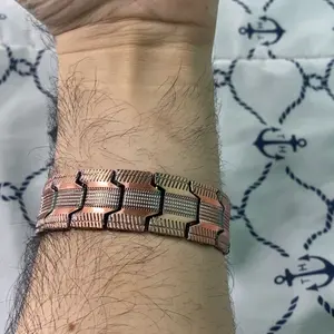 3X Copper Magnetic Bracelet for Men 99% Copper with Strong Magnets, 3500 Gauss strong magnet, suitable for gifting to yourself, your loved one, and father,Jewelry Gift, Stylish Gift for Him Wearable