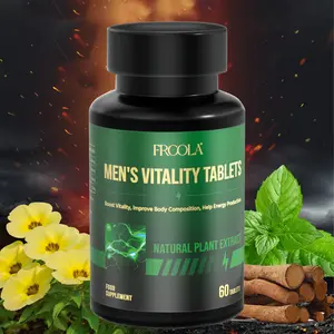 Frcola Men's Vitality Tablets Men's daily supplement Helps Improve Energy & Stamina  Lab-Tested for Purity  Healthcare Fitness Edible