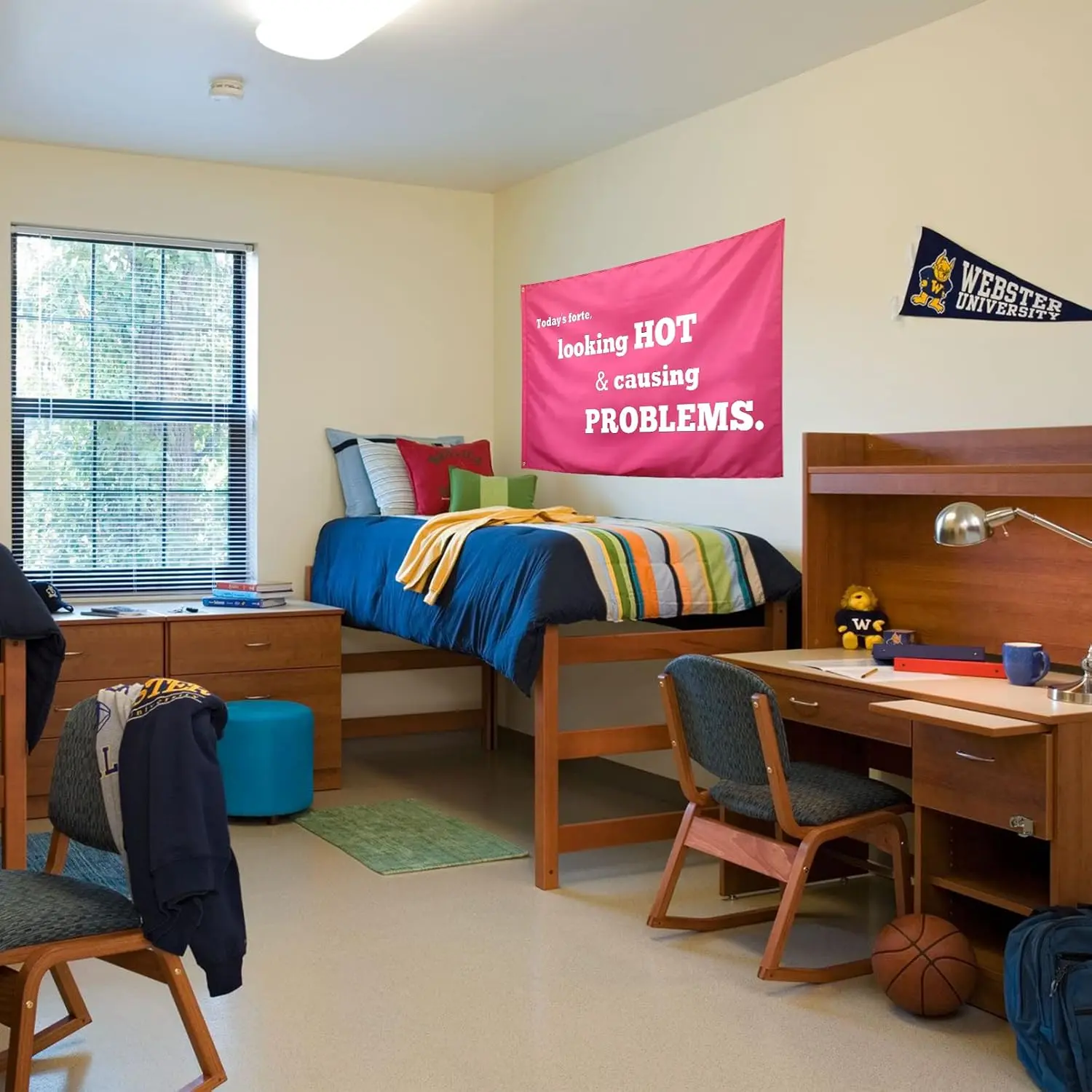 Custom Aesthetic TapestryLooking Hot & Causing Problems Flag Pink Funny College Dorm Flags for Girls Cool Girl Flags for Bedroom Room Wall Meme Flags Banner 40x60 IN Indoor Outdoor Garden Home Decoration Party Decoration pink bedroom accessoriesAnime Flag