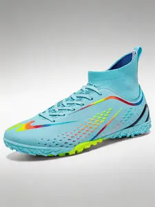 Men's High-Top Soccer Shoes, Football Boots, TF Studs, Professional Adult Training Sports Shoes, Durable Design for Enhanced Performance