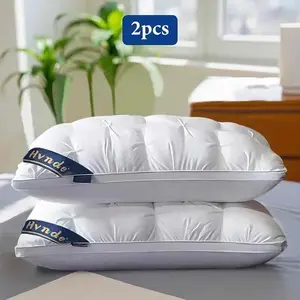 Luxurious Hotel-Quality Pillows - Soft Down Alternative Fill for Side, Back, and Stomach Sleepers - All-Season Comfort and Flattening Resistance
