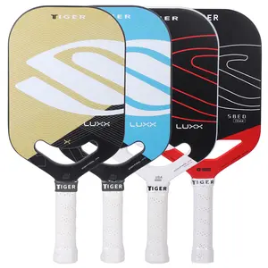 Tiger T700 Carbon Fiber Pickleball Paddle - 16mm Honeycomb Structure, Carbon Fiber Surface, Enhanced Ball Rotation and Control, Durable PP Core, Fits All Skill Levels, Unisex, Black Blue, Court Setup|Modern Pickleball|Durable Construction