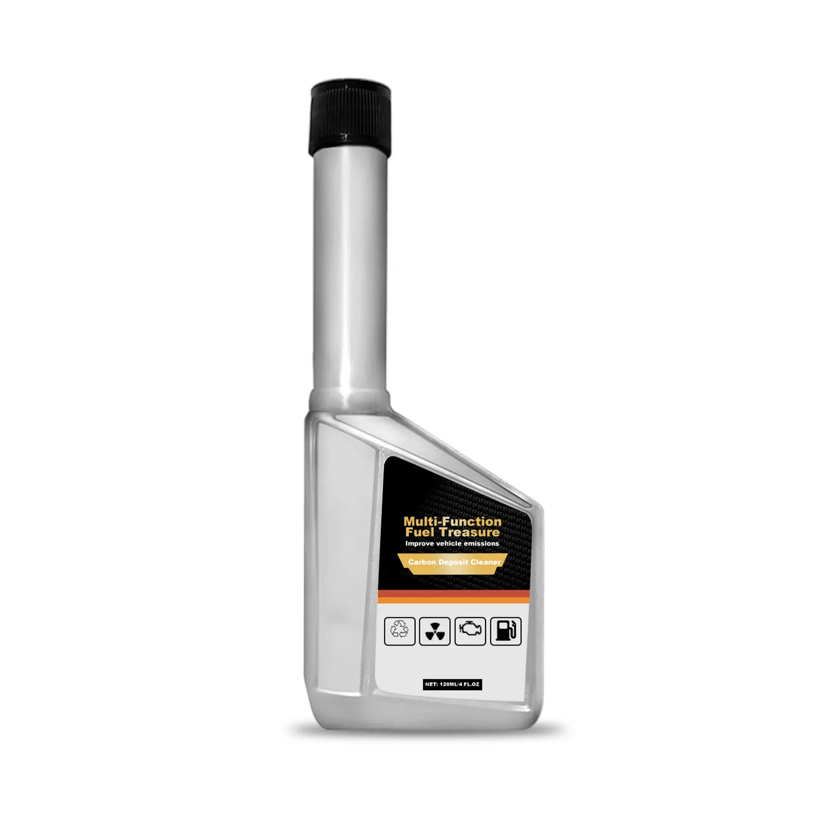 Gasoline fuel additive - cleans carbon deposits, reduces fuel consumption, protects car engine parts, maintenance and cleaning agent