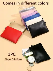 Mini Soft Leather Coin Purse, Versatile Wallet for Coins Keys Cards, Cute & Portable Zipper Money Bag, Essential for Daily Commute and Shopping