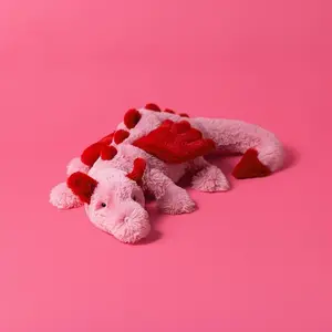 Rixin Dragon Plush Toy Gift, Soft and Cuddly Stuffed Doll, Perfect for Hugging, Birthday Present, Valentine's Day Gift for Girls