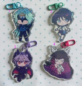 Genshin Impact Keychains- Dottore/Scara/Durin/Columbina, Cute, Durable, And Perfect For Bags, Keys, Or Gifts.