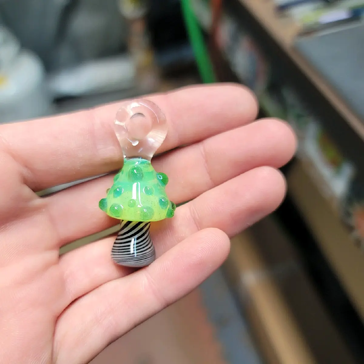 Green Slyme Mushroom Pendant