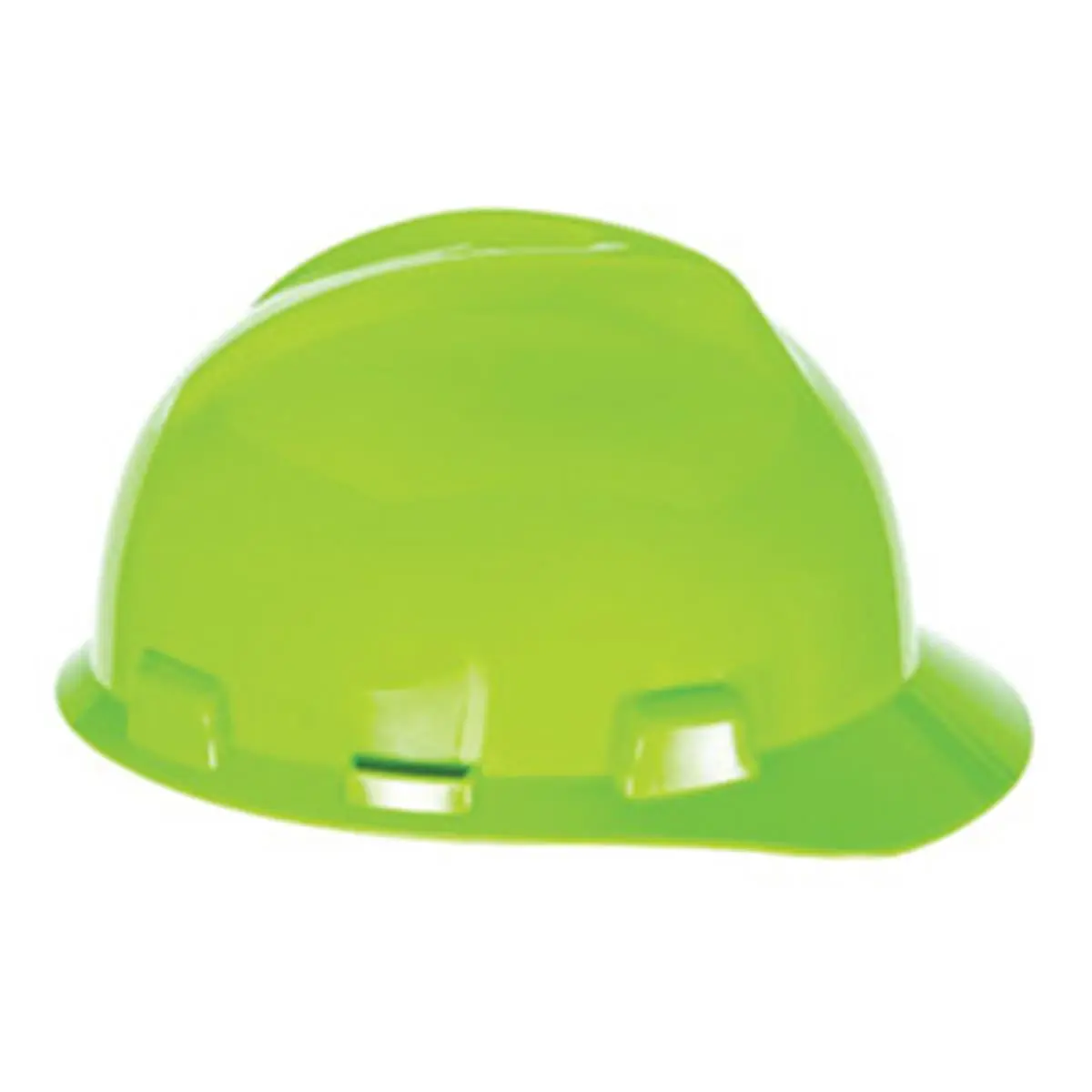 212 MAIN Msa 454-10061513 V-Gard Slotted Unisex Bump Cap, Hi-Viz Green & Yellow Hi-Viz Colors, Polyethylene Plastic, Work Construction Gear Head Protection Safety Gear
