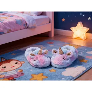 Girls Cute Warm Slipper In Winter – Cozy Footwear for Cold Days, Adorable Style for Little Girls