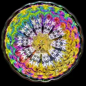 gifts-Handmade Jianzhan | Unique Colorful Tea Cup with Golden Peacock