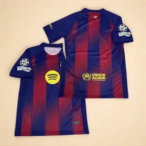 25-26 Season Home Short Sleeve Soccer Jersey Fans Version Red Blue Football Jersey Z