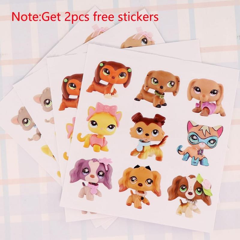 5 PCS Pet Shop LPS Dogs and Cats Collectable with Accessories - Toy Collect Kids Pets Cute