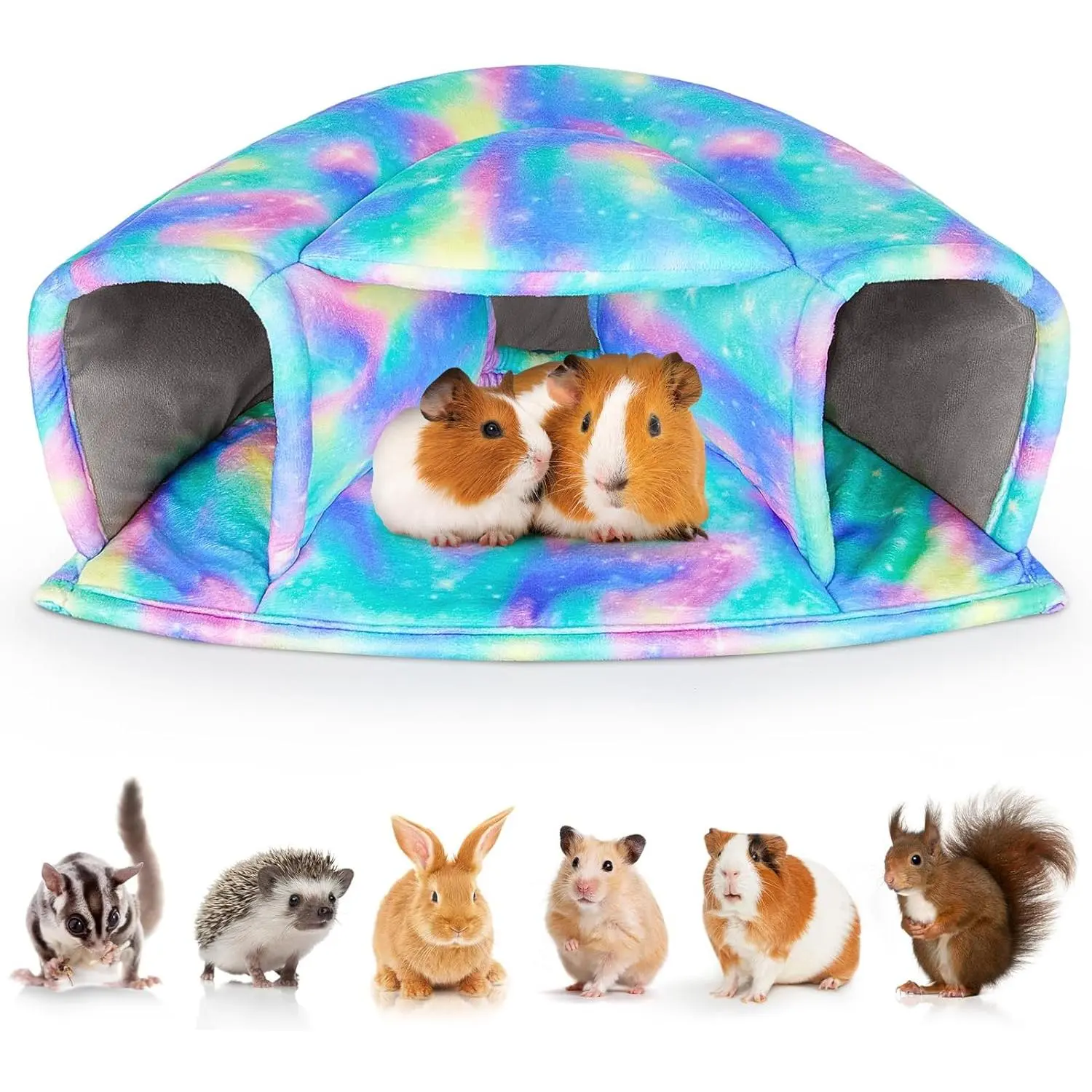 Guinea Pig Hideout Large Guinea Pig Bed Cozy Guinea Pig House Warm Guinea Pig Tunnel Washable Guinea Pig Accessories for Small Pet Hamster/Chinchilla/Bunny