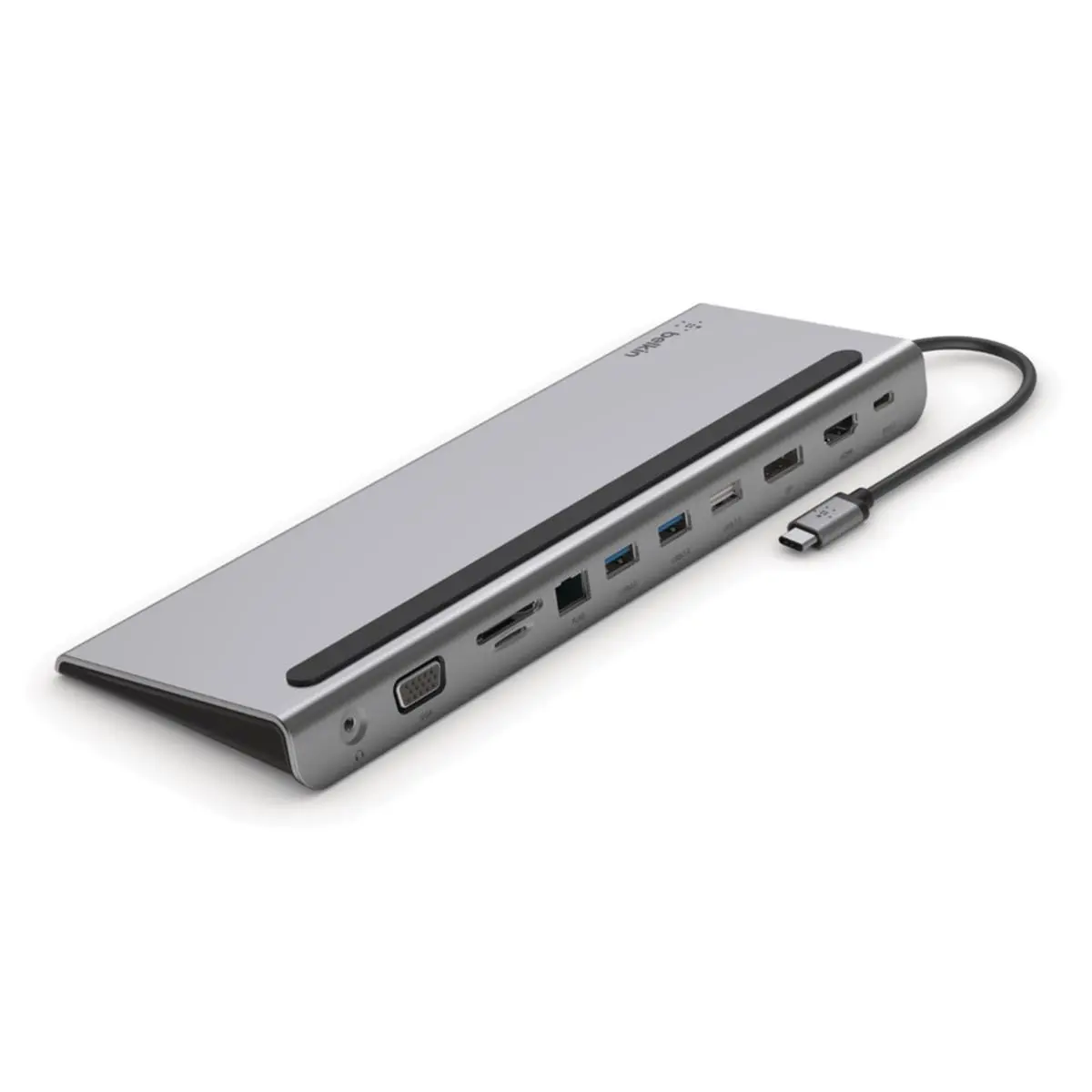 Belkin INC004btSGY USB C 11-in-1 Multiport Dock, Multi-Port Usb Multifunction Adapters, Usb Type-C Multifunction Adapters
