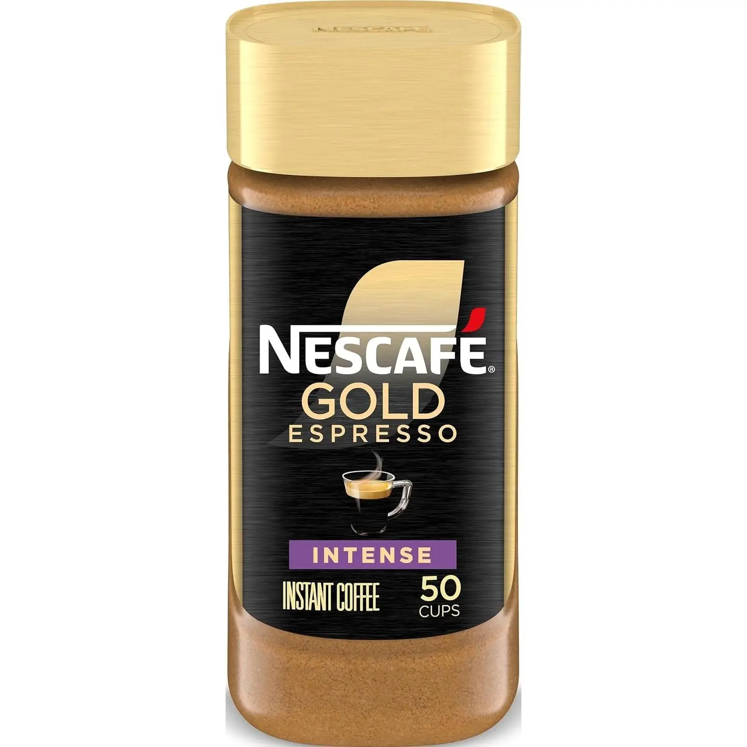 NESCAFÉ Gold Espresso Intense Instant Coffee, 3.5 oz Jar | Intense roast instant espresso; single 3.5 oz (100 g) jar