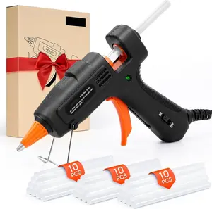 Fireproof Glue Gun with 30 Glue Sticks, Hot Glue Gun Fast Preheating, Hot Glue Gun Kit for School Crafts DIY Arts Quick Home Repairs, 20W