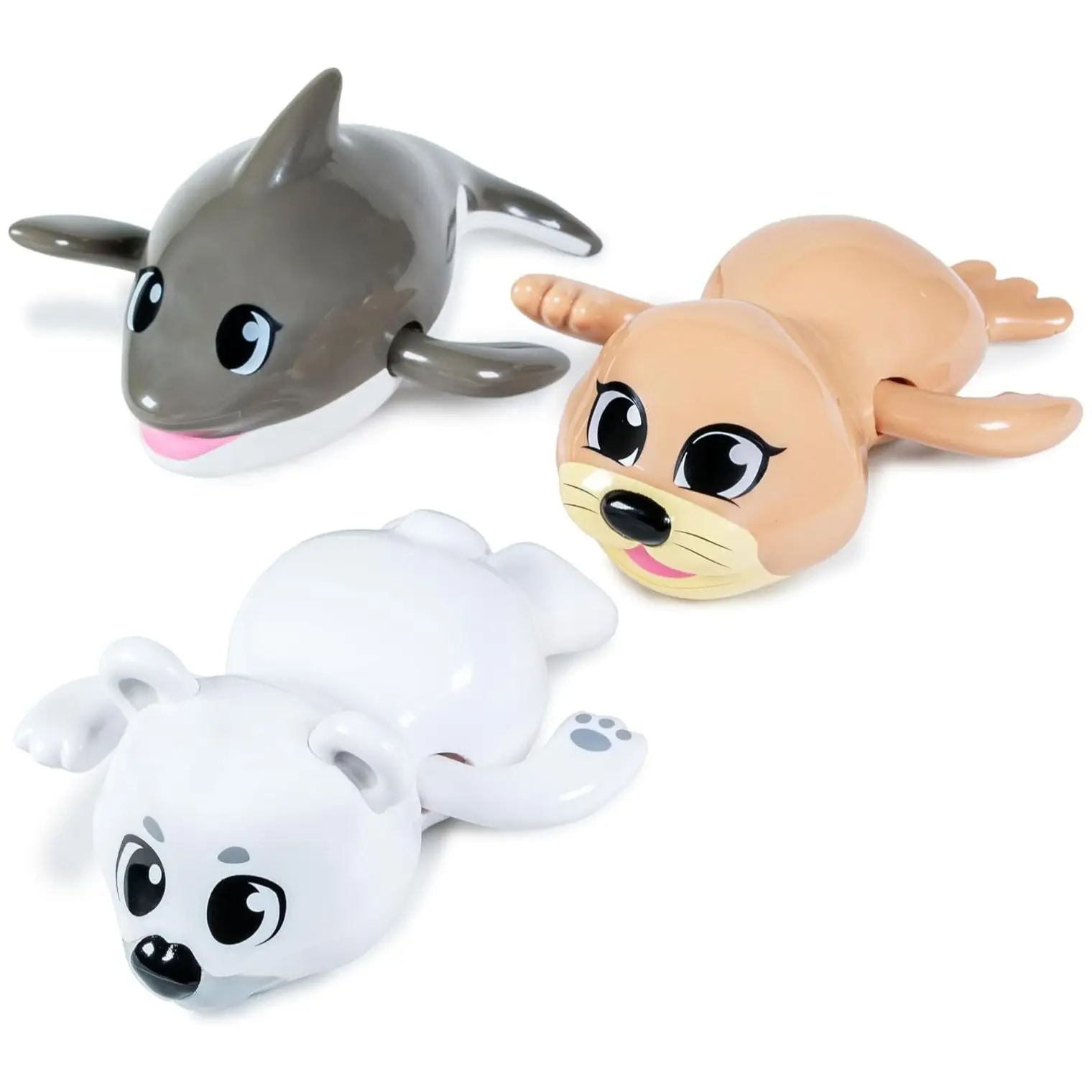 Tub Works Wind Up Swimming Baby & Toddler Bath Toys, Arctic 3 Pack - Perfect for an Arctic Adventure!