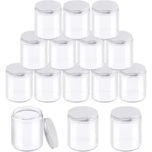 8 Pack 8oz Glass Jars with , Round Clear Glass Jars with Inner Liner and   for Storing , Beauty Products,  and Ointments