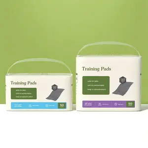 Activated Charcoal Pet Underpads 50 Count Super Absorbent Odor Control Pads with Activated Carbon Technology (2 Sizes)