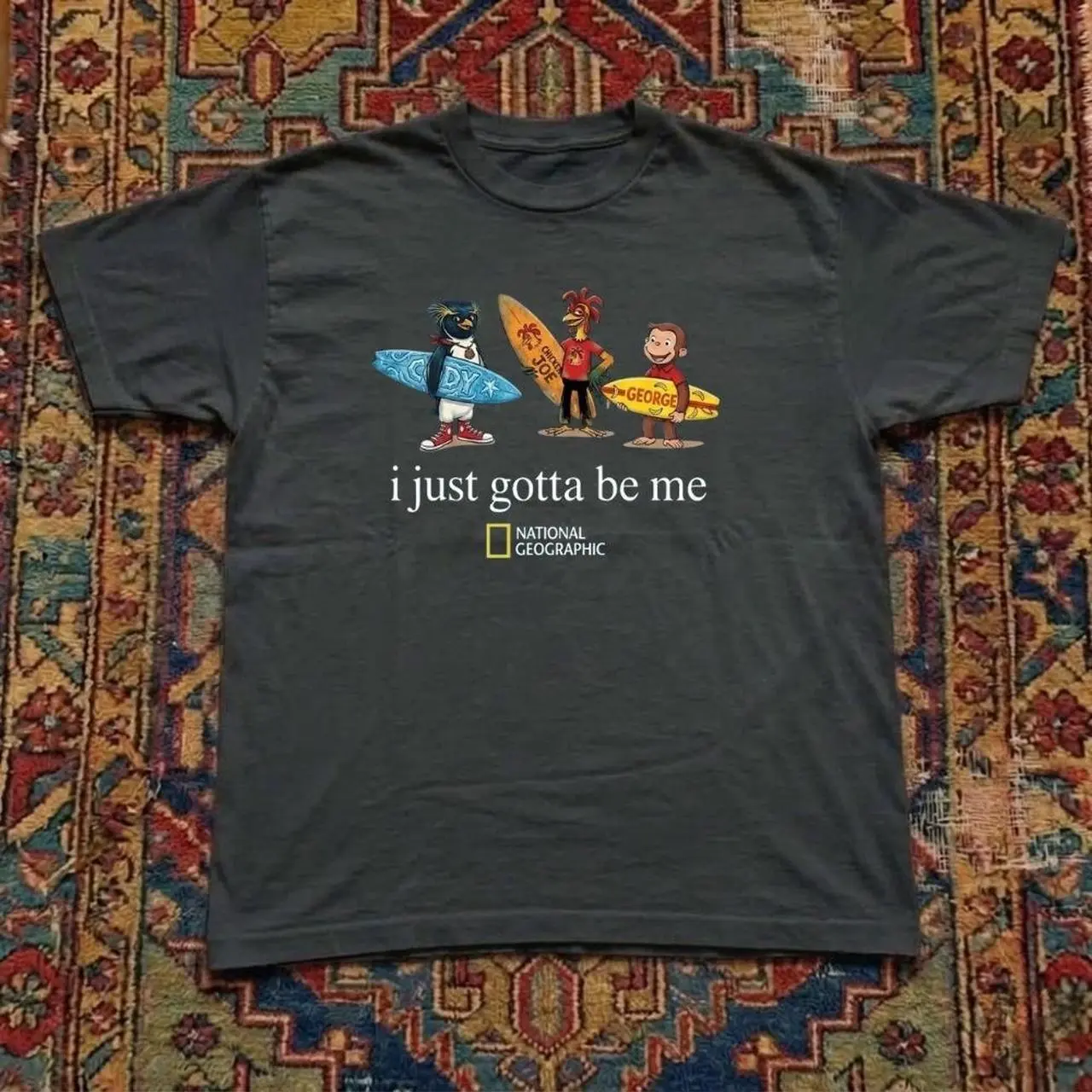 Pingu, Chicken Joe and Curious George Surf Baby Tee, Gift Ideas, Gift For Her