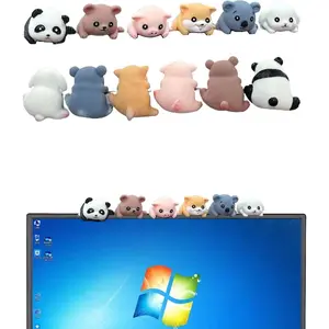6 count Creative  Craft Figurine Computer  Decor, Central Control Screen and TV Decorations,Personalized  Collectible Figurines Mascot  Crafts for  Office Decoration