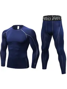 Men's Two-Piece All-Season Tight-Fit Homewear Set Outfit, Long Sleeve Pants Sleepwear, Lightweight Soft Comfortable Base Layer, Thermal Warm Underwear