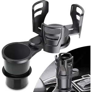 Dual Cup Holder Expander for Car - Adjustable Cup Holder for Car 360 Rotating Car Seat Cup Holder Snack Tray Drink Holder for Car Organizer for Car - Car Accessories Coffee
