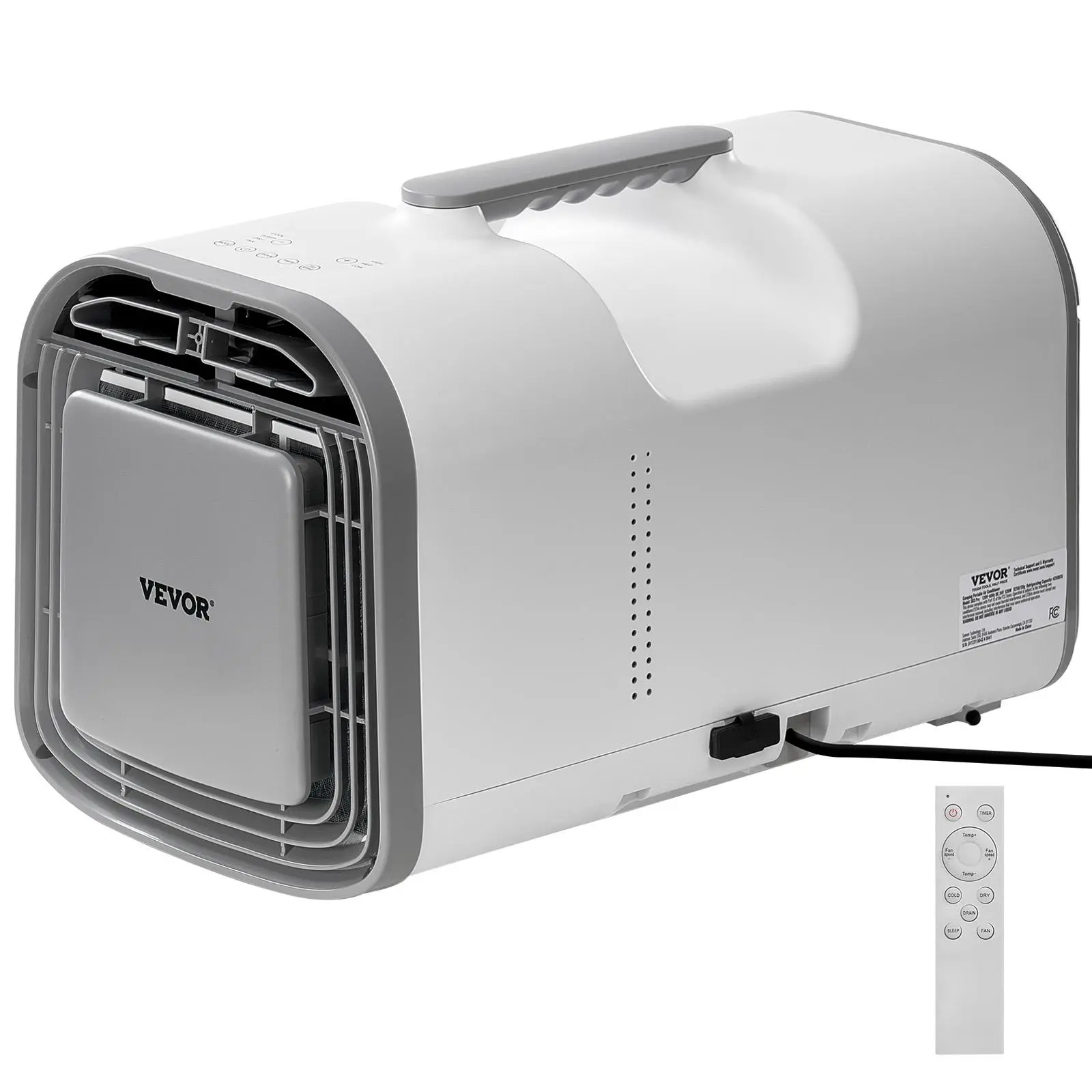VEVOR Portable Air Conditioner, 4250BTU AC/DC Portable Aircon with Dehumidifier, Timer, Remote for Camping, RV, Cars (Tools & Hardware Hand Tools Accessory), Cooling, Multi-Modes