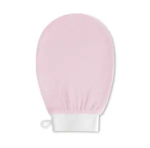 Moroccan Bathing Gloves - Pink Exfoliating Mitt for Gentle Skin Care Routine Personal