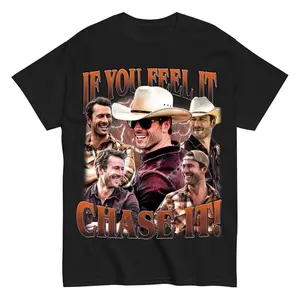 If You Feel It, Chase It , Glen Powell as Tyler Owens Unisex T-Shirt, Gift For Woman and Man Unisex T-Shirt.