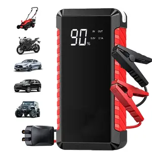 Portable Car Battery Jump Starter Kit, Automotive, Includes Air Compressor & USB Output, Fast Charging, Multiple Safety Features, Ideal for Emergency Use, Car Tool Kit